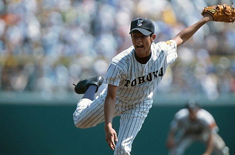東北高校時代のダルビッシュ有　©︎Hideki Sugiyama