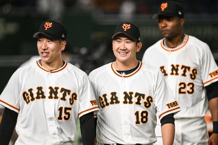 2022年開幕戦で先発した菅野に白星をプレゼント　©︎Nanae Suzuki