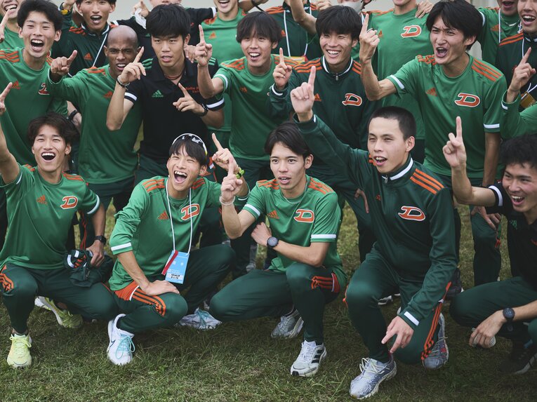 4年ぶりの通過を果たした2022年の箱根駅伝予選会にて　©Yuki Suenaga