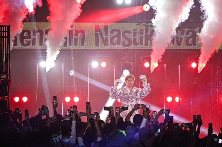 那須川天心の入場。10月14日、有明アリーナ　©Takuya Sugiyama