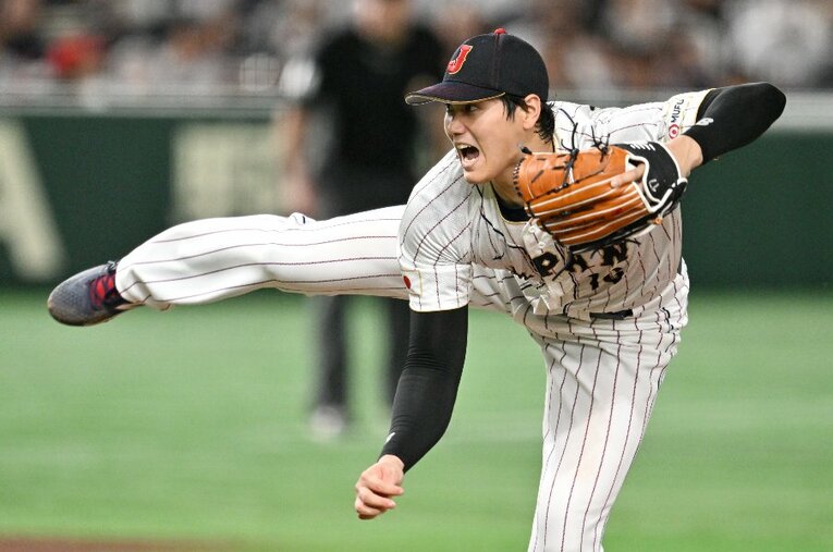 WBCラスト登板と目されることもあってか、イタリア戦で気迫を押し出して先発し、4回2/3を投げた大谷 ／ photograph by Naoya Sanuki