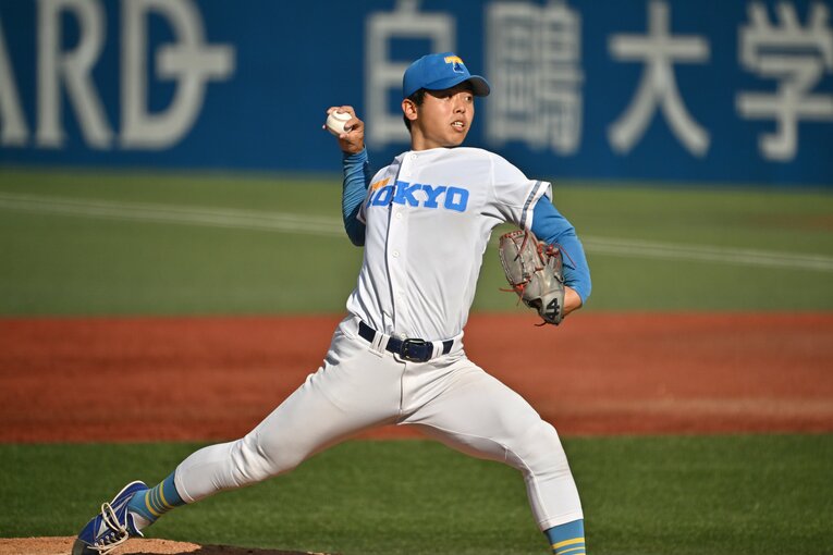 井澤の投球フォーム（3/4）©︎Hideki Sugiyama