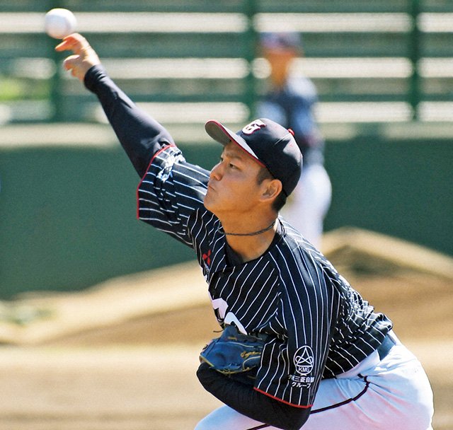 大学から投手に転向した木下里都　©Mainichi Newspapers