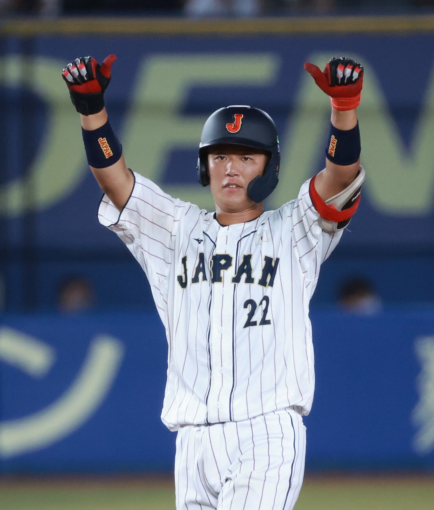 上武大の進藤勇也捕手。運動能力だけでなく、リードのすごさも感じたという ©JIJI PRESS