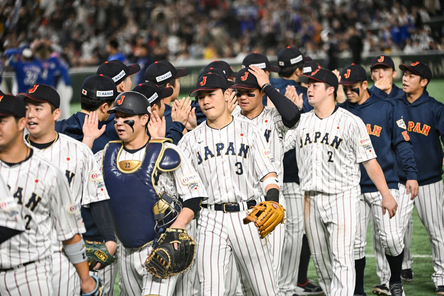 9対6で台湾をくだし、8連勝で決勝進出を果たした侍ジャパン　©︎Nanae Suzuki