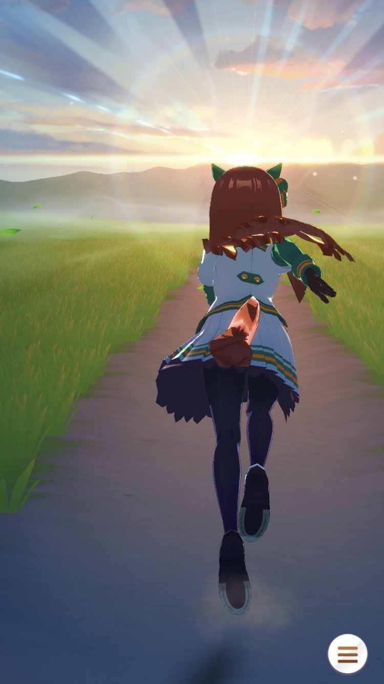 サイレンススズカのシナリオ最後の目標として設定される天皇賞・秋にて（実際にプレーして撮影）