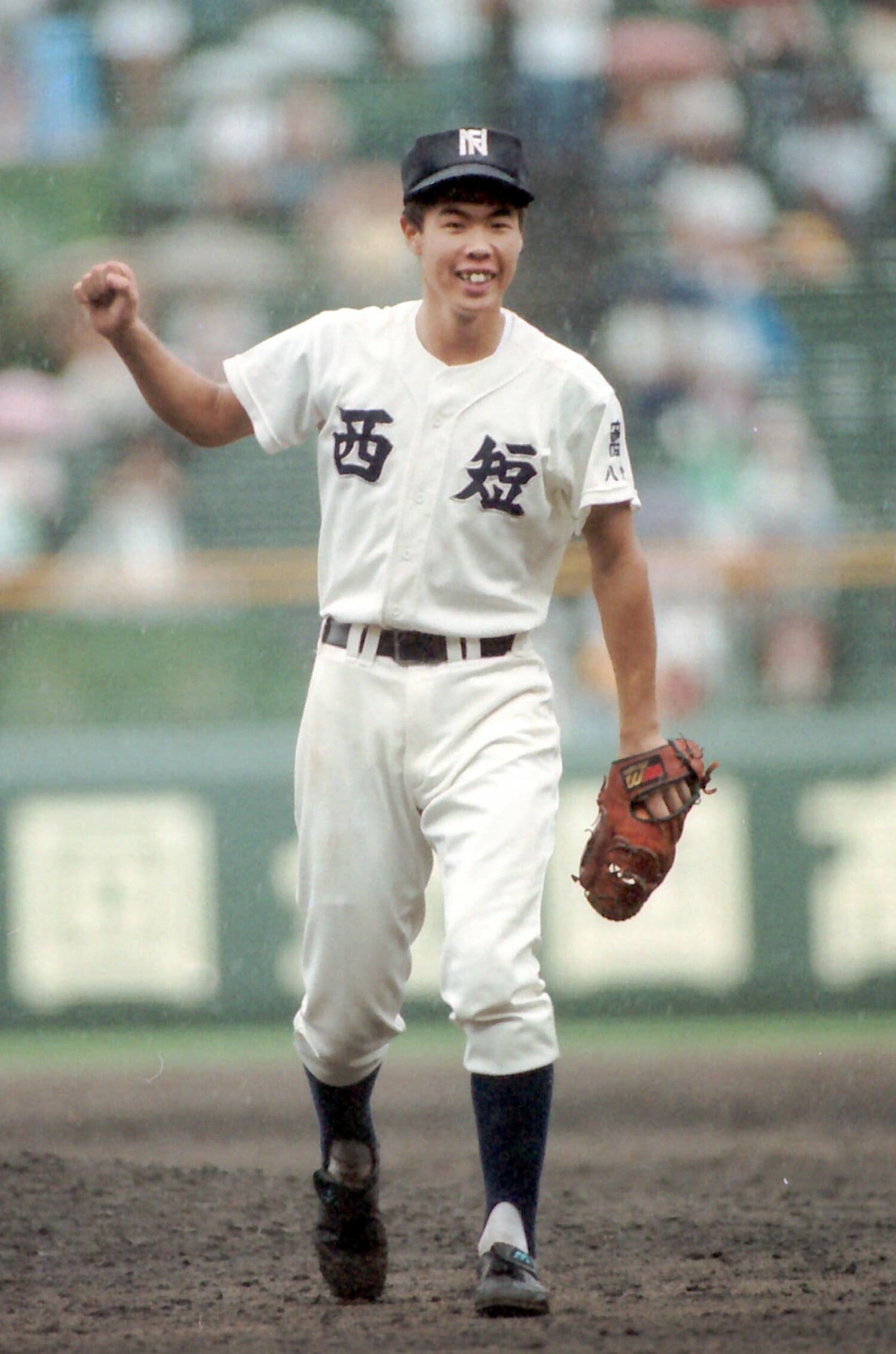 西日本短大附時代の森尾和貴。甲子園優勝でプロへの切符を手にしたが…… ©Sankei Shimbun