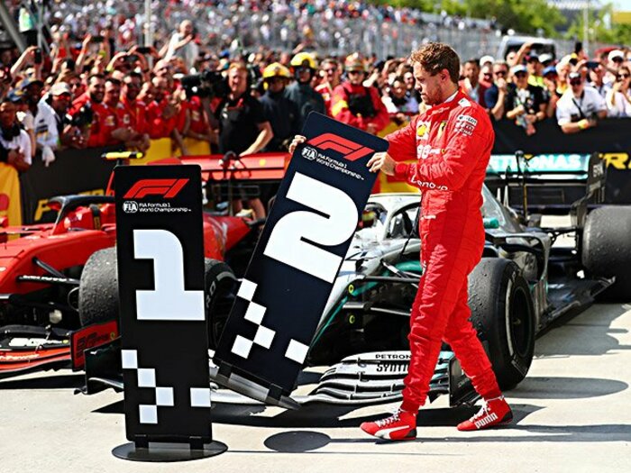 勝利剥奪のペナルティにベッテル激怒。F1レースの裁定はどうあるべきか。＜Number Web＞ photograph by Getty Images