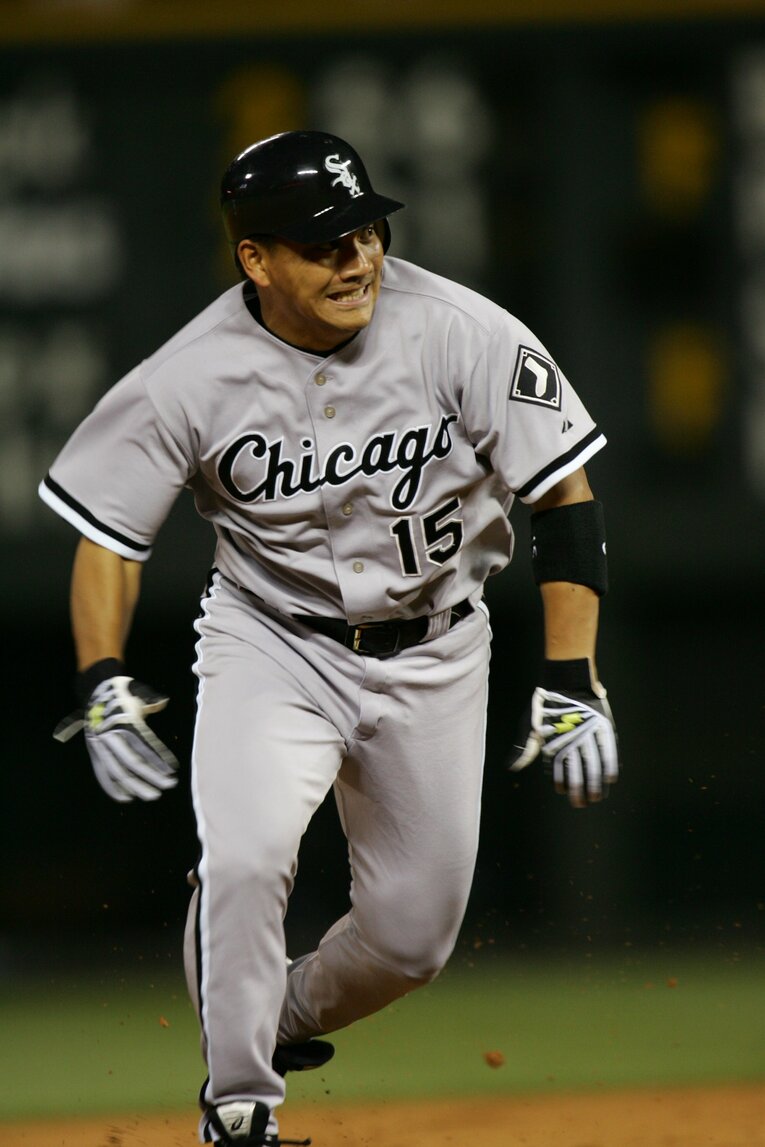 ホワイトソックス時代の井口資仁（2005年）。メジャーで計4年プレー　©Koji Asakura