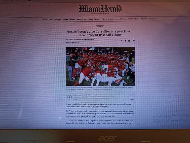 「マイアミ・ヘラルド」電子版　©Hiroaki Sawada