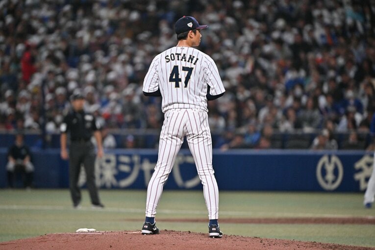 初めてのWBCで「47番」を背負う曽谷龍平　©︎Hideki Sugiyama