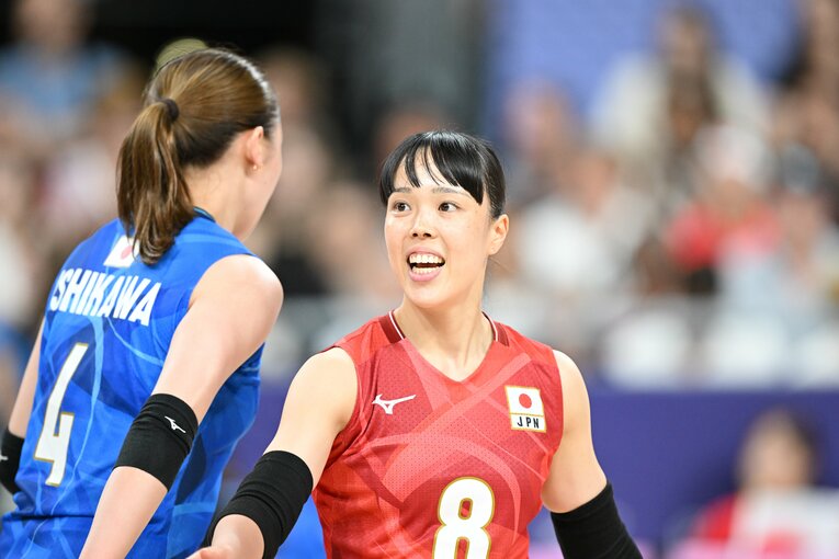 小島満菜美（パリ五輪 ポーランド戦）©︎Kaoru Watanabe/JMPA