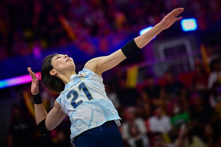 和田由紀子（VNLファイナル決勝・イタリア戦）　©︎Volleyball World