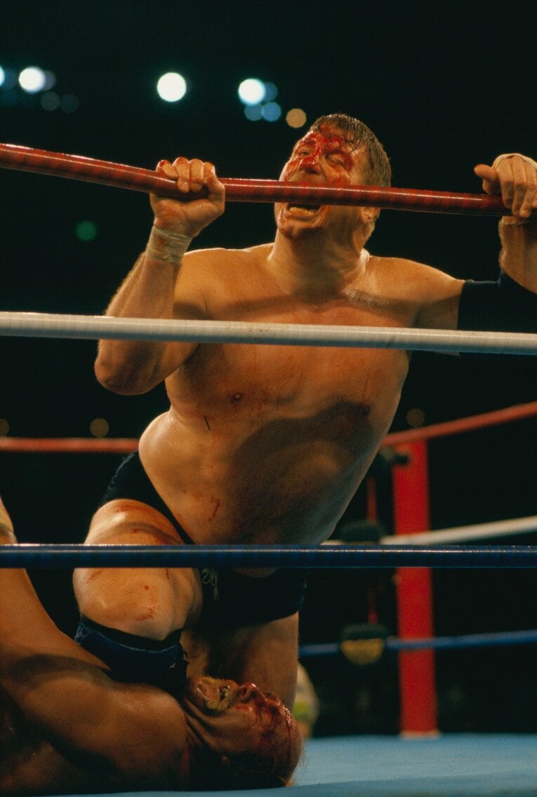 1990年WWF日米プロレスサミット　ハルク・ホーガン対スタン・ハンセン　©Naoya Sanuki