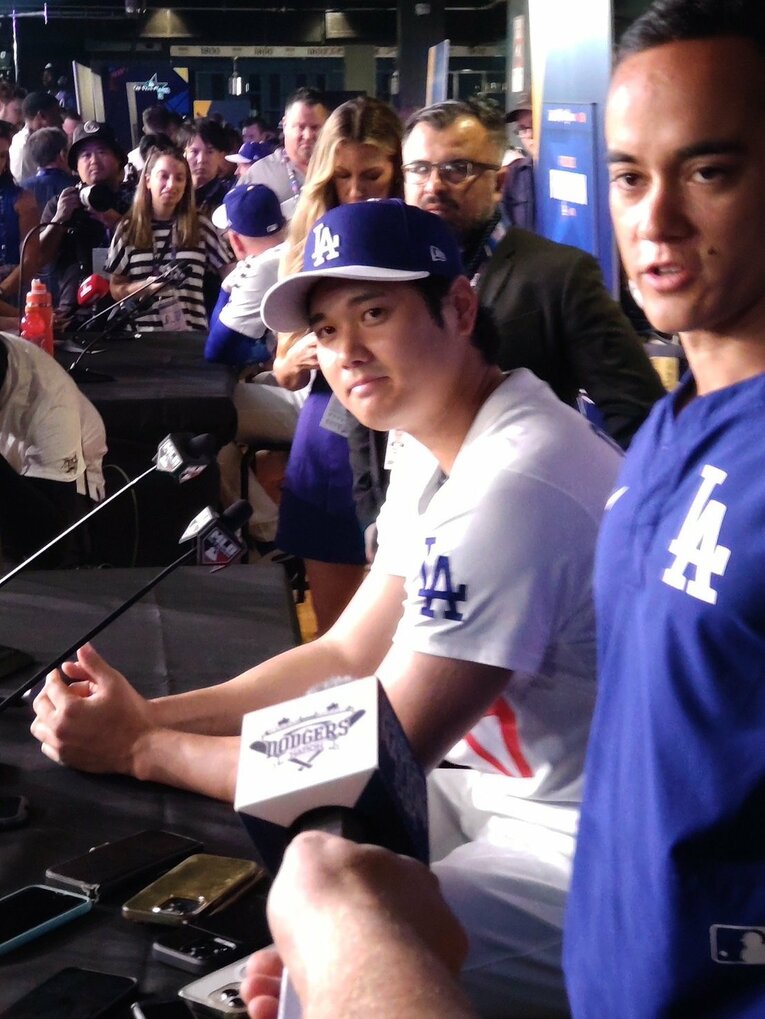 【番記者が撮った“テレビに映らない大谷とドジャース取材風景”】　©Naoyuki Yanagihara