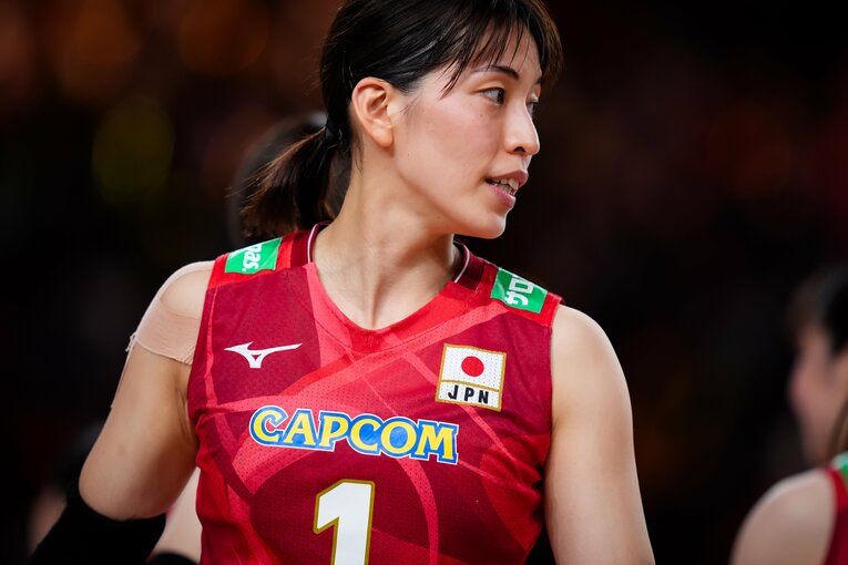 岩崎こよみ（VNL韓国戦）©︎Volleyball World