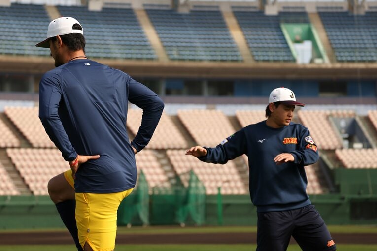 2月20日のダルビッシュと宮城のトレーニング