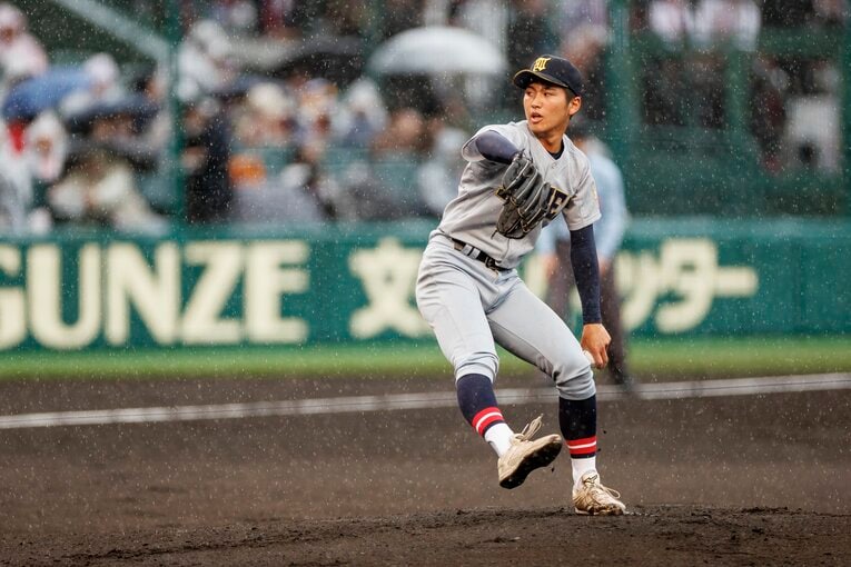 MAX151kmサウスポーの仁田陽翔　©Kiichi Matsumoto