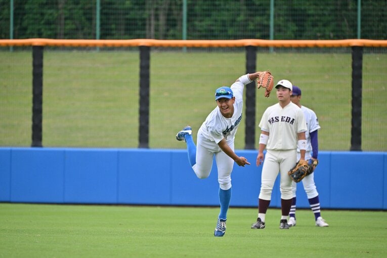 昨年６月の侍ジャパン大学代表合宿で　青学大の西川史礁　©︎Hideki Sugiyama