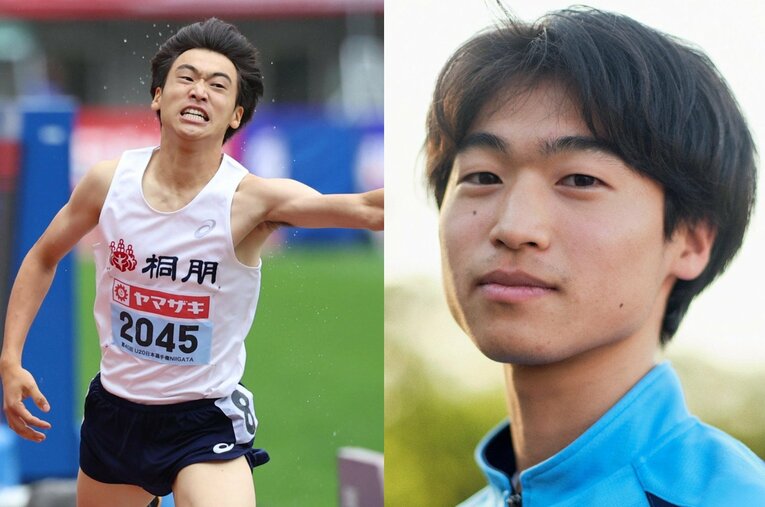 昨年のU20日本選手権800mで優勝した吉澤登吾。日本代表にも選ばれながら東京大学に現役合格し、4月から大学生活をはじめた18歳の素顔とは？ ／ photograph by (L)Tokyo Sports、(R)Yuki Suenaga
