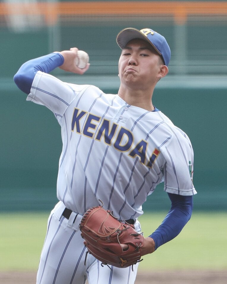 健大高崎の石垣　©JIJI PRESS