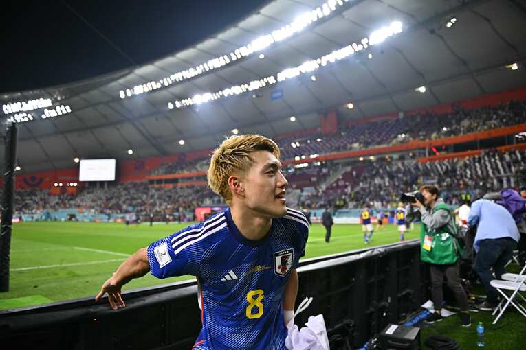 スペイン戦終了後　©Takuya Kaneko／JMPA