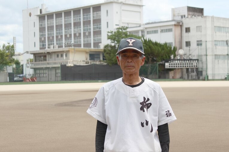 監督の背後のスコアボードの上には「啐啄同時」と掲げられている　©Katsuharu Uchida