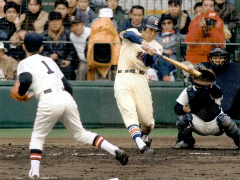 第64回選抜高校野球1回戦　星稜対宮古で松井は大会第1号本塁打を放った　©Sankei Shimbun