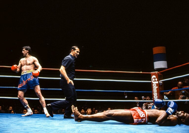 1993年4月、アーネスト・ホーストをKOして初代王者となったブランコ・シカティック　©Susumu Nagao