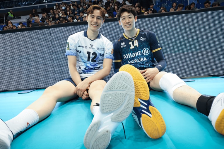 2月14日、石川祐希が所属するミラノと対戦したモンツァの高橋藍（22歳） ／ photograph by Takahisa Hirano