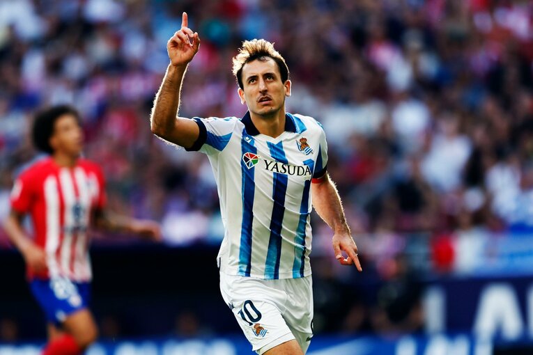 同点ゴールを決めたオヤルサバル　©Daisuke Nakashima