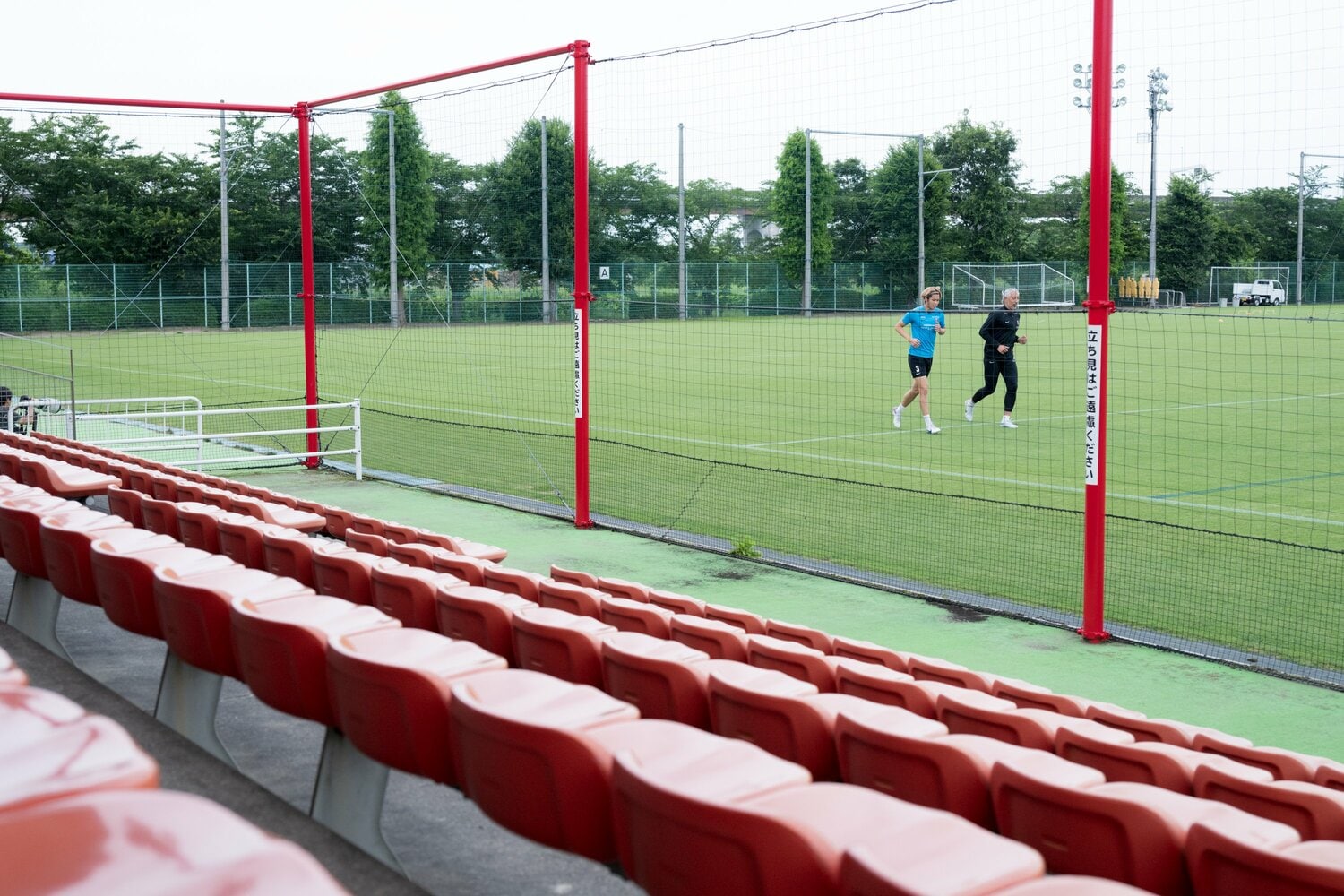 浦和レッズの選手たちがトレーニングを行う大原サッカー場　©Miki Fukano