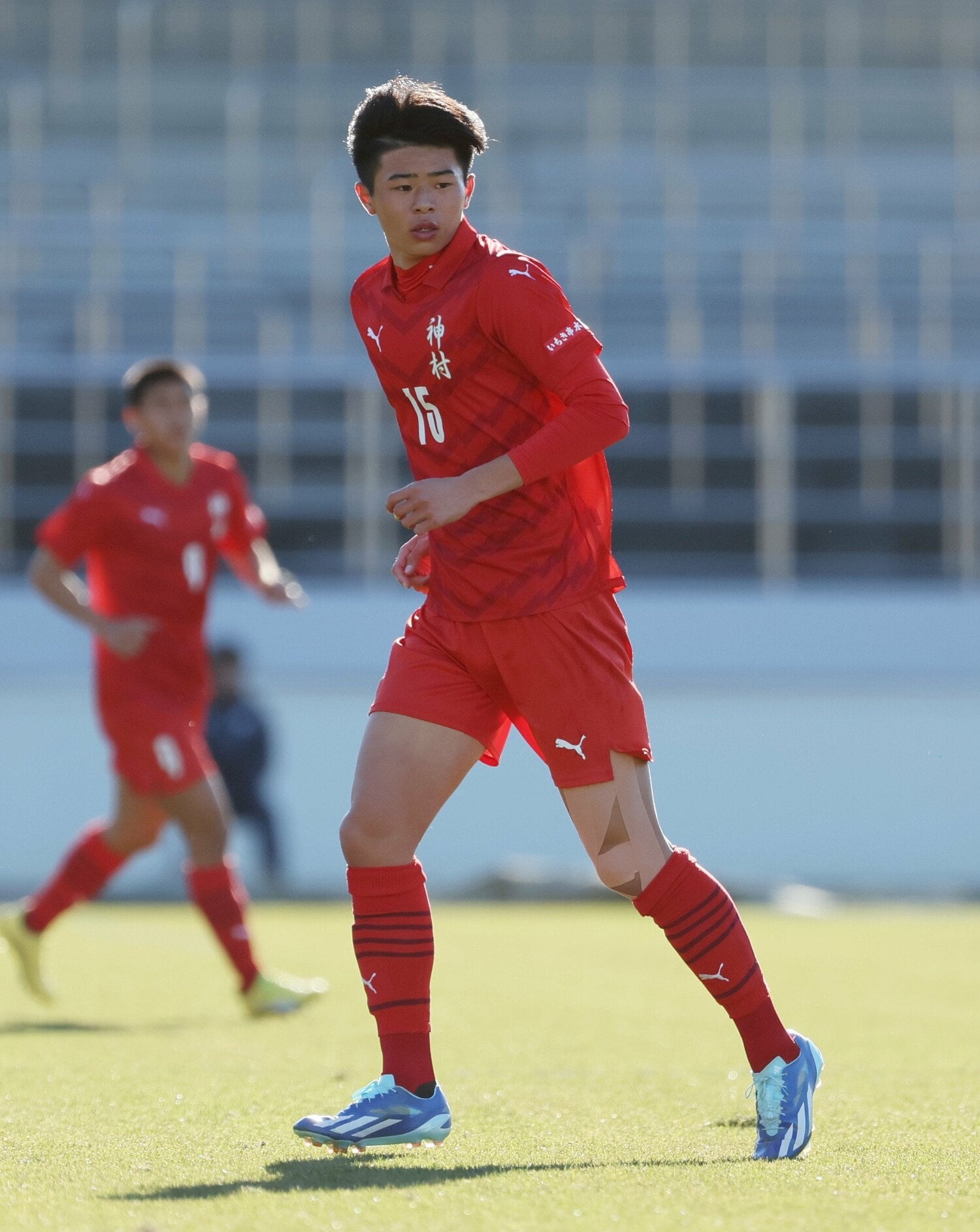 ゲンクの吉永夢希（18歳）。写真は神村学園時代。今年卒業後にベルギーに渡った　©JIJI PRESS