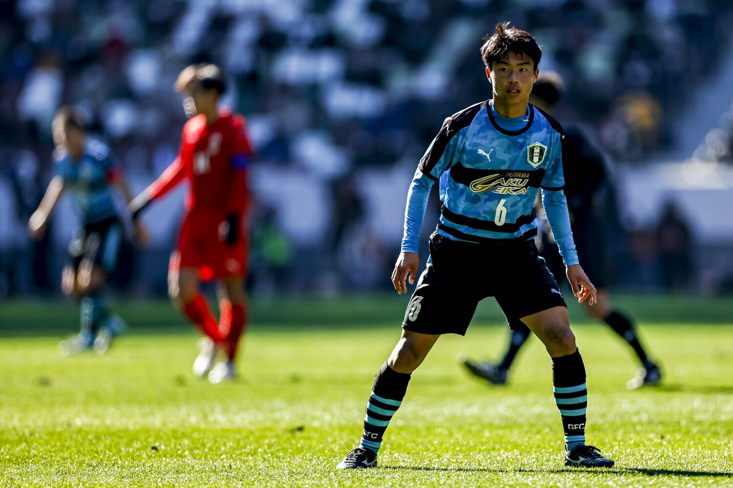 神村学園戦で先制ゴールを挙げたMF田口裕真（2年）©︎Kiichi Matsumoto