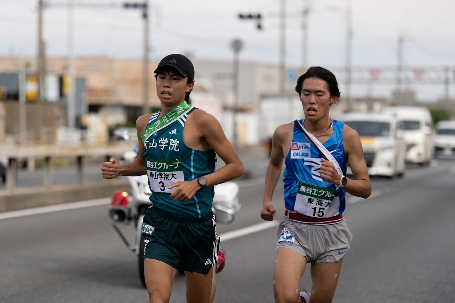 青学大の3区を走った4年生の宇田川。2年連続で箱根路を走っている実力者だがこの日は区間7位　©Shiro Miyake
