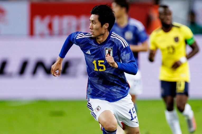 4-2-3-1で自身の強みを存分に発揮した鎌田大地。フランクフルトでも好調を維持しており、W杯で日本代表の攻撃の中心を担うことが期待される ／ photograph by Kiichi Matsumoto