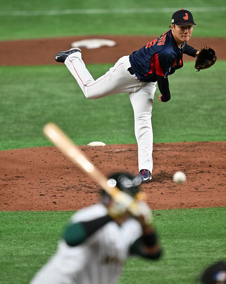 オーストラリア戦で圧巻の投球内容だった山本由伸　©Naoya Sanuki