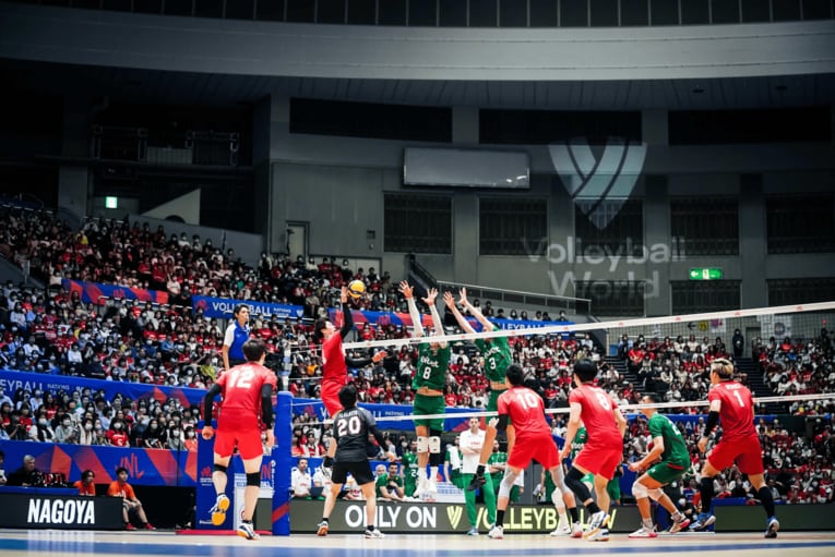 ネーションズリーグ ブルガリア戦　©︎FIVB