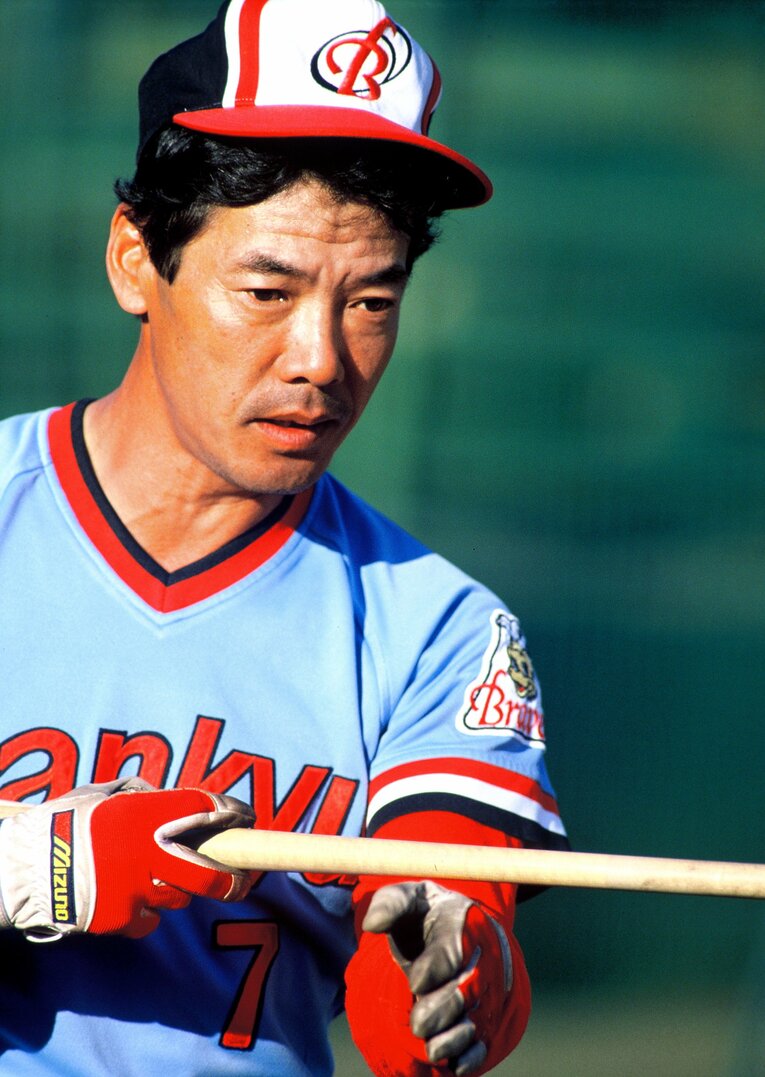 阪急のユニフォーム姿の福本　©Sports Graphic Number