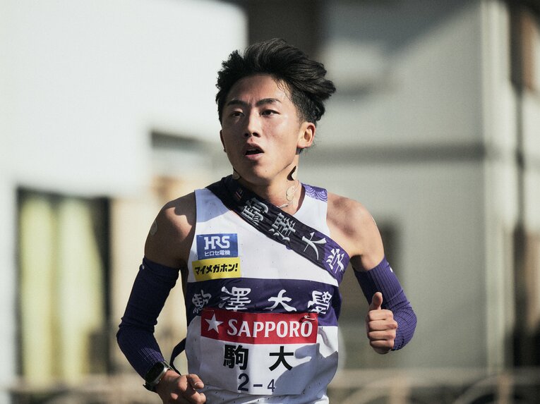 4区の村上が区間19位とブレーキに　©Yuki Suenaga