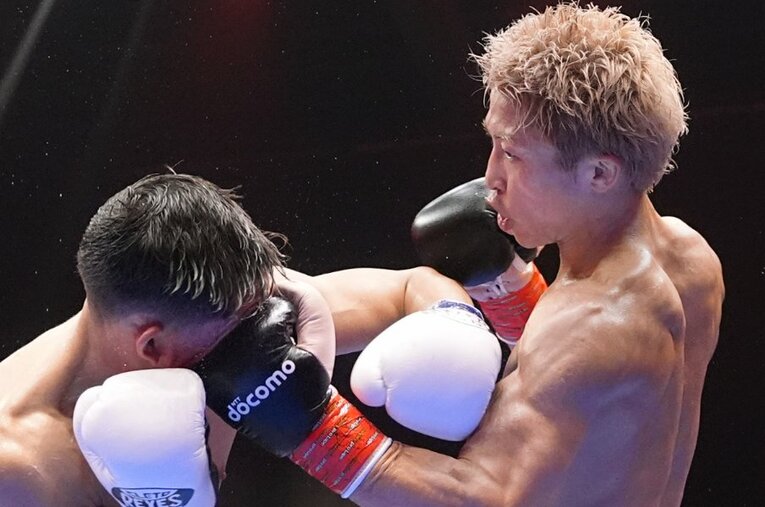 挑戦者アラン・ピカソを圧倒した井上尚弥。だがKOには至らず、試合後には「よくなかった」と反省の言葉を繰り返した ／ photograph by Naoki Fukuda