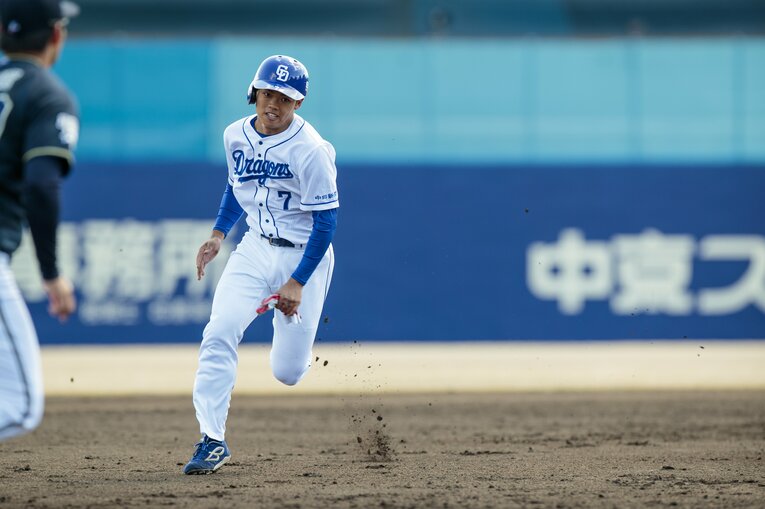 2019年3月、1年目の根尾　©Kiichi Matsumoto