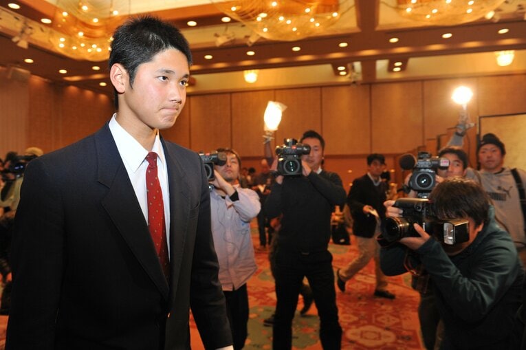 当時はメジャー希望を公表し、日本ハム入団は交渉次第となっていた　©Takashi Shimizu