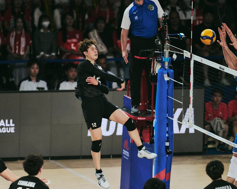 高橋藍（VNLスロベニア戦）©︎Yuki Suenaga