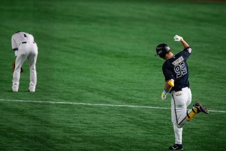 6回に本塁打を放った杉本　©️Nanae Suzuki