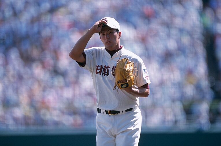 日南学園で衝撃の155kmを出した当時の寺原 ／ photograph by Hideki Sugiyama