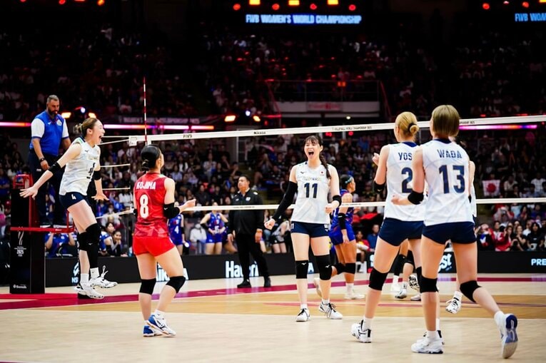 2025年世界選手権・タイ戦　©︎Volleyball World