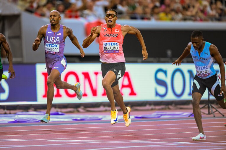 【東京世界陸上】1991年の高野進以来、34年ぶりとなる世界選手権での決勝進出を決めた中島　©Nanae Suzuki