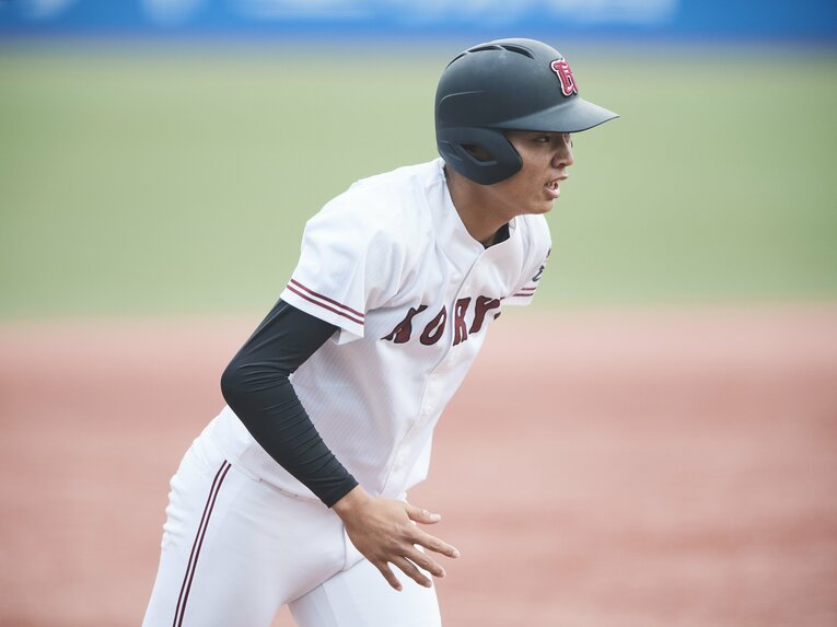 広陵1年・真鍋慧 ©Yuki Suenaga