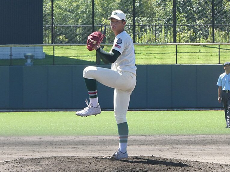 市立和歌山高校3年・小園健太 ／ photograph by Noriko Yonemushi